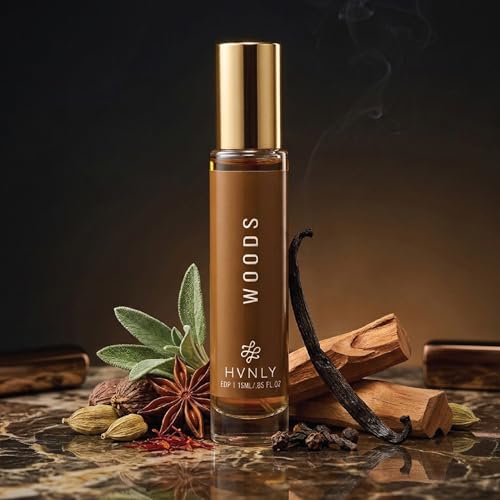 Image of HVNLY Woods Eau De Parfum For Men | Long Lasting Luxury Perfume |Sandalwood, Oud Wood, Cardamom | Best Gift For Anniversary, Birthday, Wedding | Office Wear, Casual Wear | 15 ml
