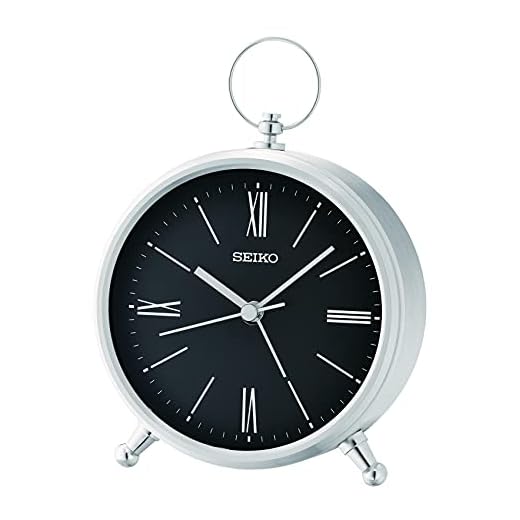 Seiko Ming Bedside Alarm, Black Clock