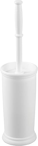 Miniatura 1 de mDesign - Escobilla de inodoro y soporte de plástico para almacenamiento de baño y organización, ahorro de espacio, resistente, limpieza profunda,