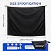 SOMIGSHU 7.5 x 6 ft Black Large Adjustable Waterproof Car Tail Door Shower Curtain with Magnetic Hooks (4 Pieces) for Campers, Trucks and Vans, Double Layer Privacy Cover for Outdoor Use