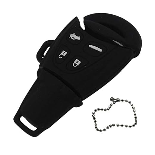 Happyit Silikon bilnyckel fodral för SAAB 9-3 9-5 93 95 4 knappar bilfjärrkontrolltillbehör (svart)