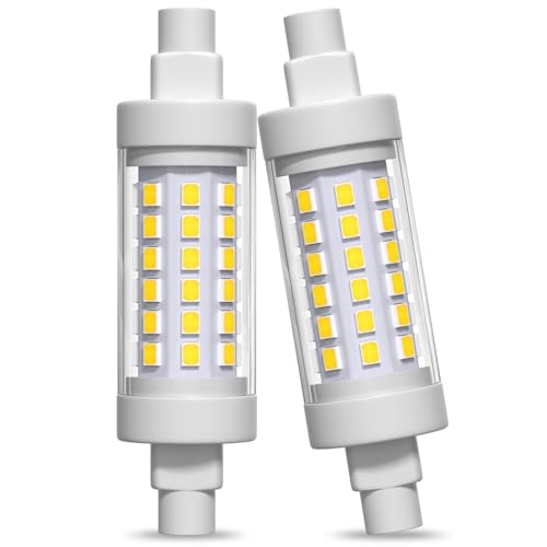 Lamptobe Ampoule R7S LED 78mm Dimmable 10W, Blanc Froid 6000K LED Crayon R7S J78 Équivalent à une Ampoule Halogène, Linéaire Projecteur pour Lampadaire, l’éclairage de paysage, sécurit (Lot de 2)