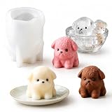 Aesiliflex Jello Molds Silicone, Cute 3D Animal Dog Shape Ice Cube Mold, Non-Stick Pudding Milk Jelly Maker, Diy Mousse Cake Chocolate Candy Fondant Baking Pan For Kids Party Treats