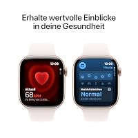 Apple Watch Series 11 GPS 46 mm Smartwatch mit Aluminiumgehäuse in Roségold und Sportarmband in Blassrosa (S/M). Schlafindex, Fitnesstracker, Gesundheitstracking, Always-On Display, Wasserschutz – Ansicht 4
