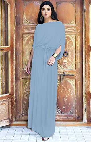 Image of KOH KOH Womens 2026 Flowy Formal Batwing Sleeve Evening Casual Gown