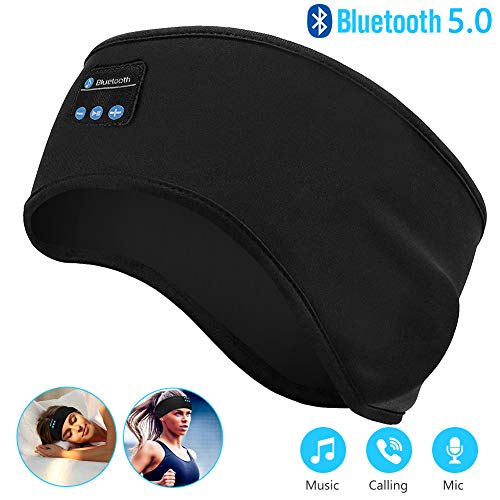 Cuffie Dormire Bluetooth 3 In 1 - Maschera Occhi E Fascia Morbidissima - Cancellazione Rumore, Per Sport, Viaggi, Meditazione, Uomo E Donna