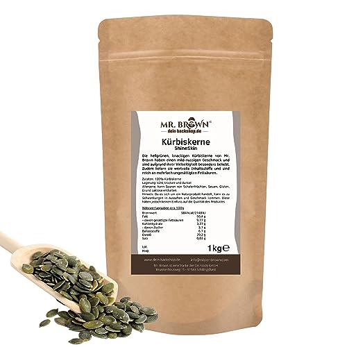 Kürbiskerne ShineSkin, natur, schalenlos, zum Backen, Kochen und Garnieren (1 kg)