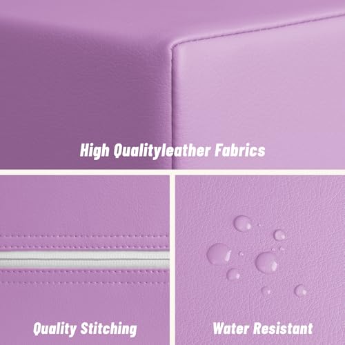 Image of TODIBY 6-Piece Foam Climbing Blocks for Toddlers: Colorful Climbing Gym PU Leather Baby Foam Building Blocks Indoor Toy