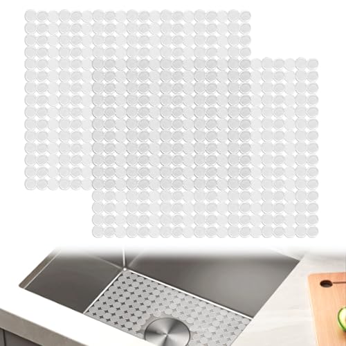 2 Pièces Tapis Evier Cuisine, 40 x 30 cm Protege Evier Cuisine, Drainage Rapide, Tapis d'Évier en PVC Découpables, Fond d'Évier pour Protéger l'Évier...