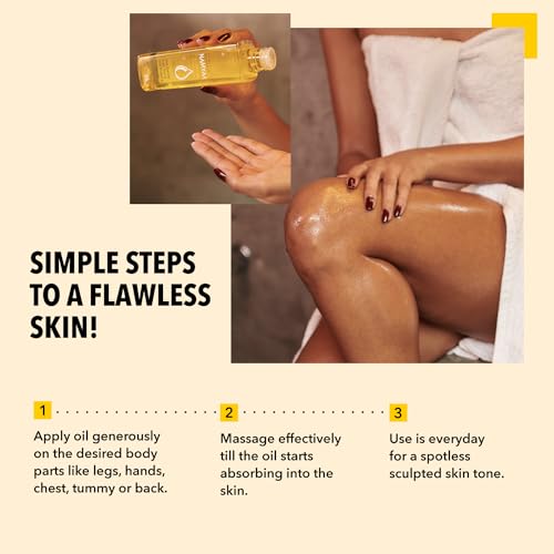 Namyaa Natural Science Body Toning,Sculpting Wonder Oil For Scars,Stretch Mark,Ageing,Uneven Skin Tone,Firming,Nourishment, 200 Ml