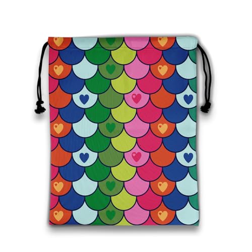 Image of Colorful Tails Gymnastics Drawstring Bags Lightweight Athlete String Bag for Gymnasts Dancer
