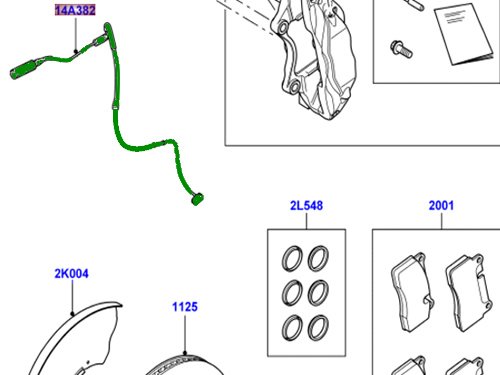 Genuine LAND ROVER FRONT SENSOR BRAKE PADS RANGE ROVER 2013 RANGE ROVER SPORT 2014 LR033275