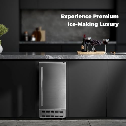Crzoe JX-30N Under Counter Nugget Ice Maker Machine With Drain Pump, 70Lbs/Day, Built-In Nugget Ice Machine With Pebble Ice, 24H Timer & Self-Cleaning, Double Ice Baskets, Undercounter Ice Machine thumb #6