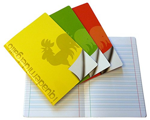 4 cuadernos especiales para disgrafía y dislexia con líneas divididas en cinco (C)