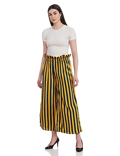 Image of A.T.U.N. (ALL THINGS UBER NICE) Womens High Rise Printed Regular Palazzo | Ankle Length Relaxed Fit Pant