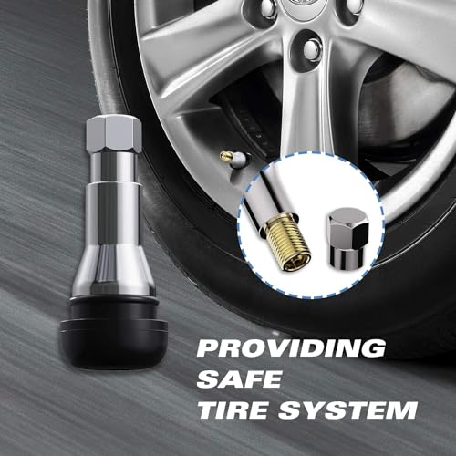 Image of WILLIBEE TR414 Tyre Valve Stem - EPDM Rubber Tubeless Tire Valve Stem for Car (CTR414-5Pcs)