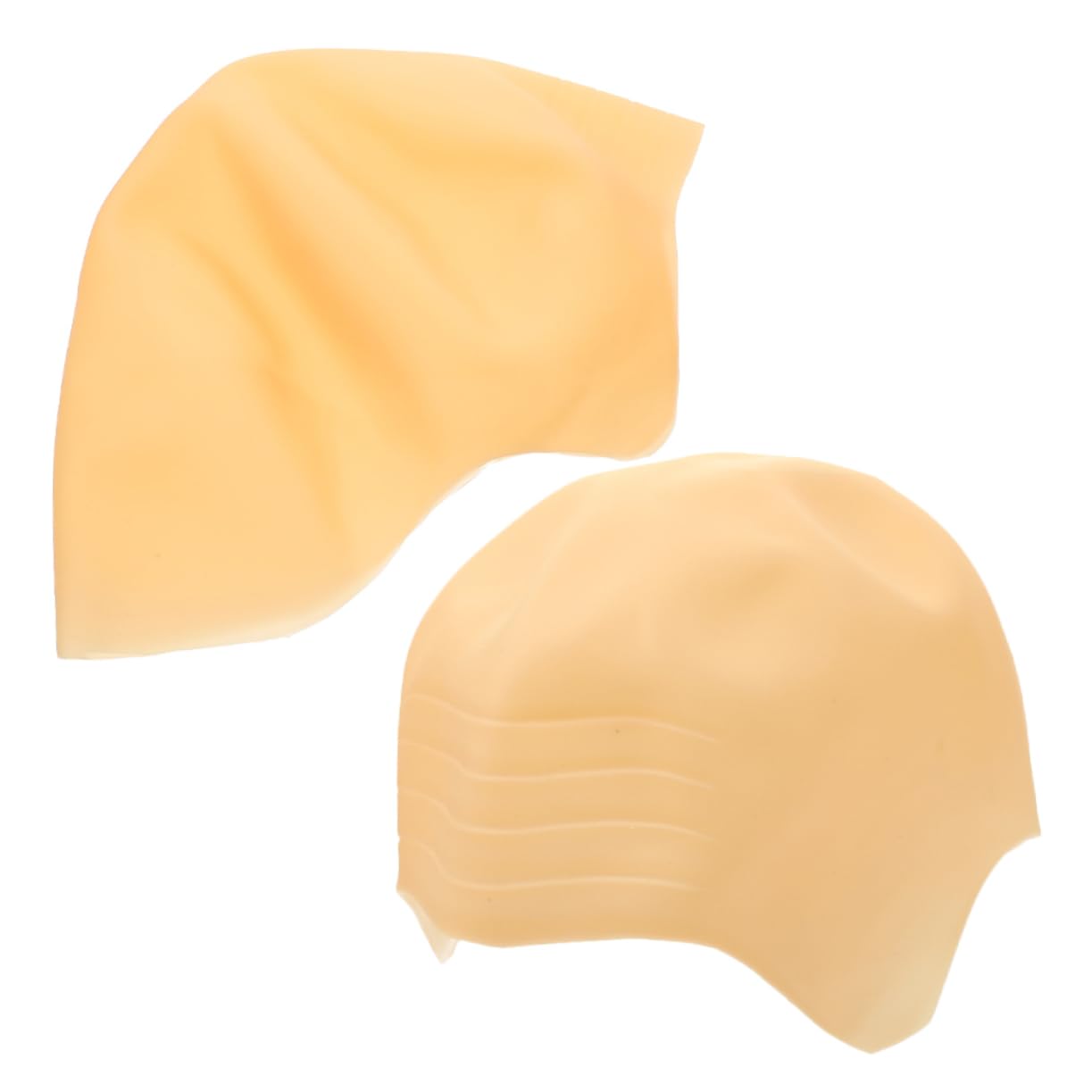 FOMIYES Realistic Bald Cap Set for Women Men Halloween and Party Costume Dark Brown Silicone Bald Head Wig Cap