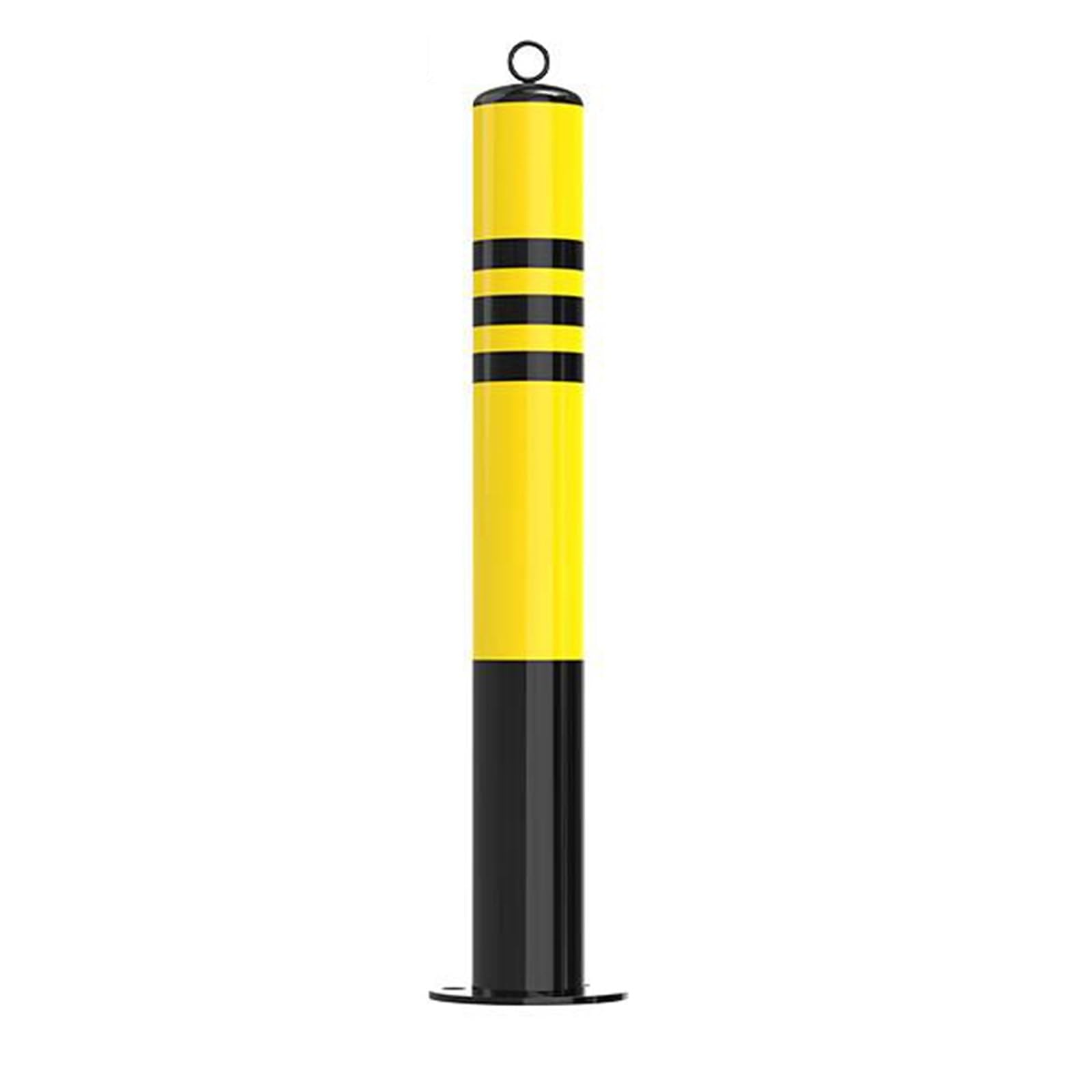 Generico Dissuasore di Sicurezza Giallo - Barriera in Acciaio Riflettente per parcheggi, attraversamenti pedonali e Garage - Tubo Verniciato a Polvere per Una Maggiore Sicurezza (1 Pezzo)