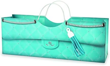 Cakewalk Turquoise Quilted Wine Purse Bag, Blue,