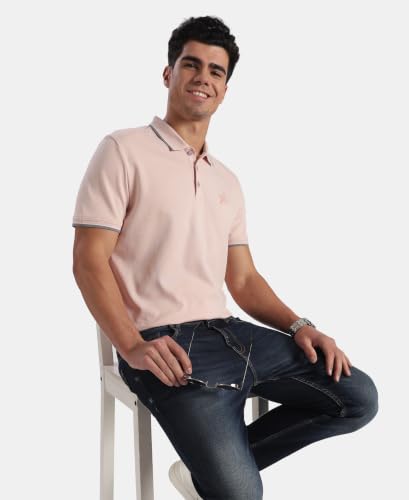 Image of Jockey 3911 Men Super Combed Cotton Rich Solid Half Sleeve Polo T-Shirt (Prints May Vary)