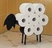 DanDiBo Porte-rouleau de papier toilette en métal noir sur pieds, en forme de mouton