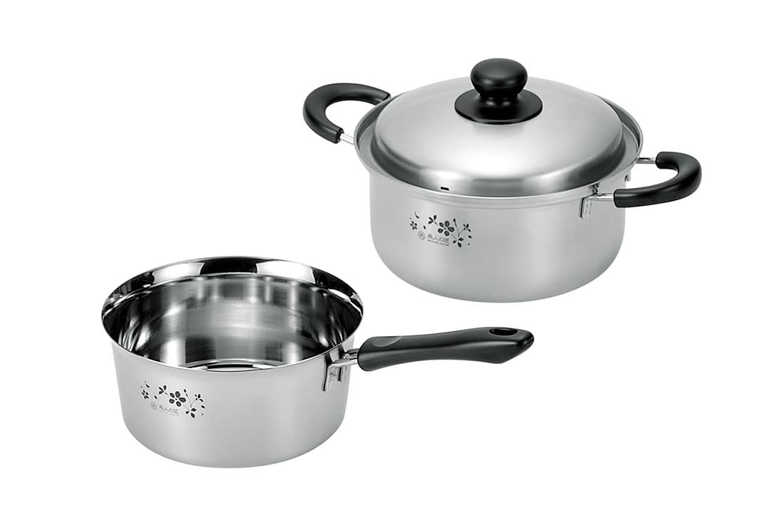 燕三条 ステンレス 鍋 20cm 18cm 【新品未使用】IH対応 Amazon.co.jp: 鍋セット 片手鍋 18cm 両手鍋 20cm 深型 IH対応