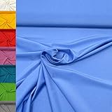 MAGAM-Stoffe Alison Jersey Lycra Stretch Stoff Oeko-Tex Meterware 50cm (10. Rauchblau)