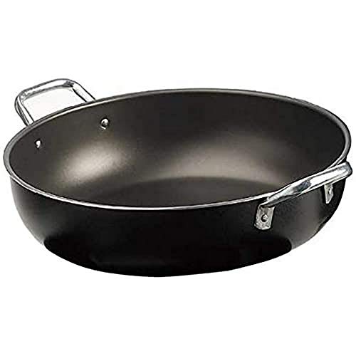 Zanetti Extra Large Tegame 30 cm Diametro, Nero