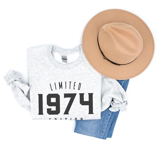 Limited Edition 1974 Sweatshirt, 50th Birthday Gift, Birthday Gift For Women, 1974 Birth Year, 50 Years Number Shirt, Unisex Birthday Crewneck Sweatshirt Sand4