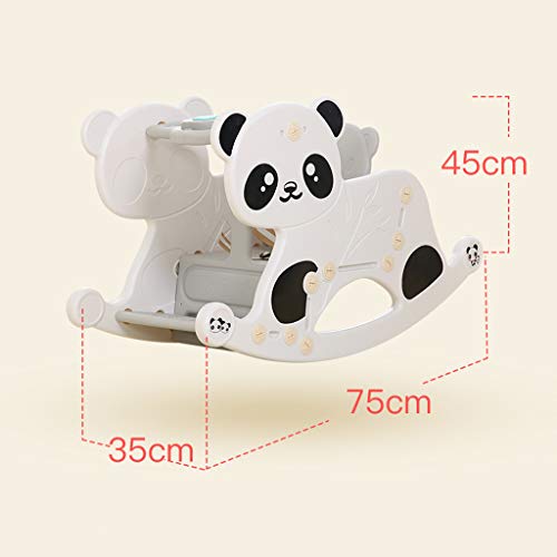 Schaukelpferd Kind Baby Sitz Dual-Use-Schaukelstuhl mit Musik Kunststoff Spielzeug Trojaner Schaukelspielzeug HUYP – Bild 4