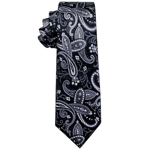 Image of YourTies Paisley Men's Necktie Woven Silk Floral Ties for Men Designer Formal Business Party Wedding