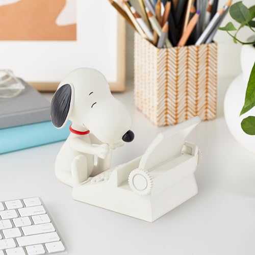 Image of Hallmark Peanuts Snoopy Cell Phone Holder (Typewriter) Office Supplies
