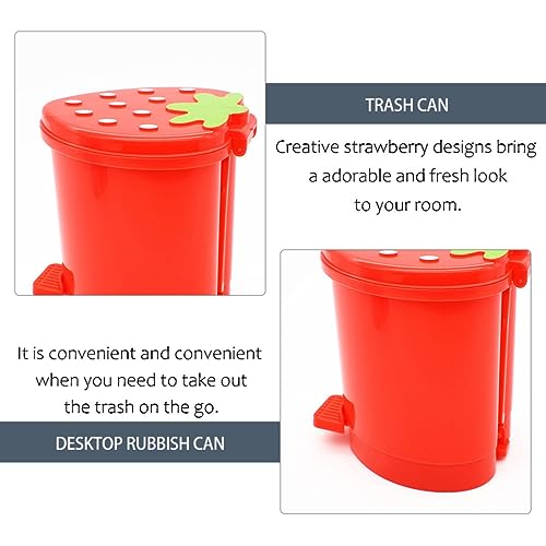 Image of Unomor Cute Mini Desk Trash Can Adorable Desktop Waste Container for Bedroom Kitchen Office Compact Decorative Garbage Can Functional Stylish Organizer Heart Design