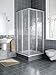 Produktbild KERMI Duschkabine NOVA 2000 KOMPLETTSET Eckeinstieg Gleittür 80x185cm Kunstglas