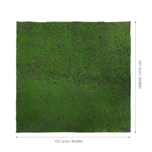 Alfombra de césped artificial de musgo verde Mikikit tapete cuadrado decorativo 3