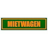 Kiwistar - Autoaufkleber - Mietwagen - Hinweis Sticker selbstklebend für Kfz, Fahrrad, PKW, LKW - Auto Aufkleber Heckscheibe, Stoßstange