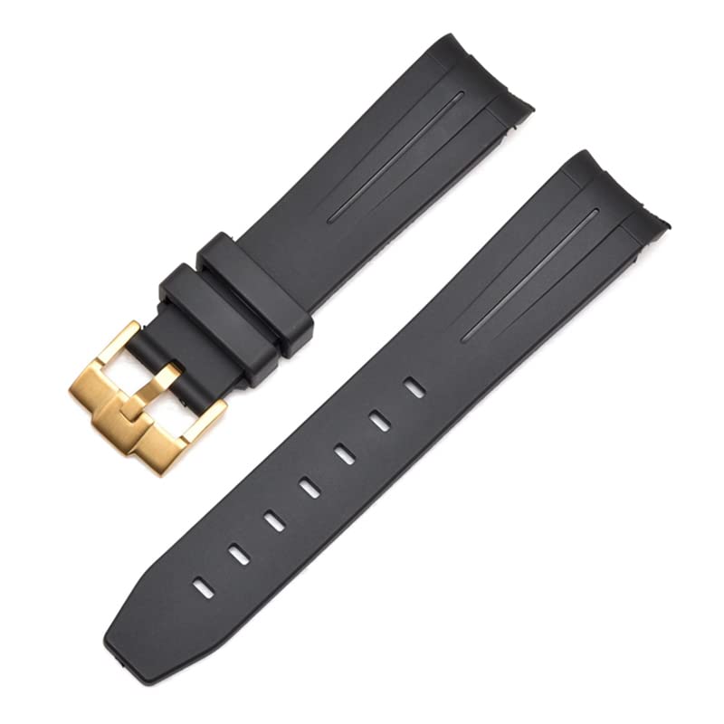 Correa de reloj de goma de 21 mm con acabado mate de alta densidad