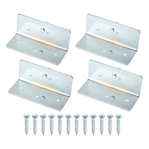 A Absopro Car Auto Gas Spring End Fitting Connector Mounting Bracket 10Mm Ball Stud Bracket With 12 Screws Silver Tone Set Of 4 #TOP28