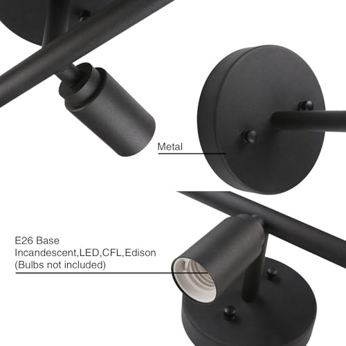 Image of PERMO 3-Light Vanity Light Black Industrial Wall Sconce for Mirror Over Sink, Hardwired wall Light Fixture for Hallway Gallery