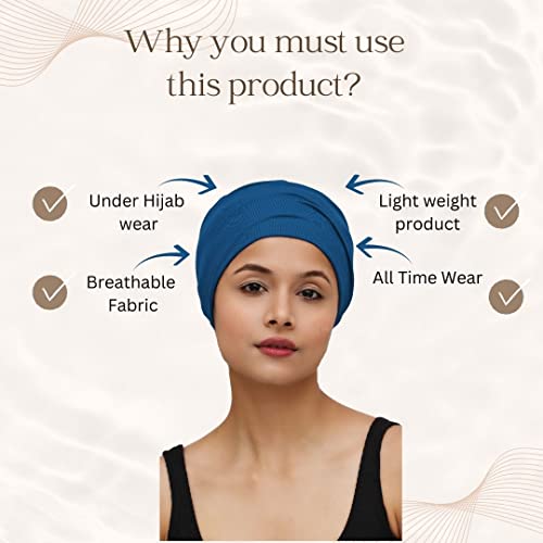 Image of The Headscarves Women Silky Soft Bamboo Viscose Sleep Cap for Hair Loss Chemo Headwear Skull Cap Free Size (Multicolor) (HS3 Multicolor)