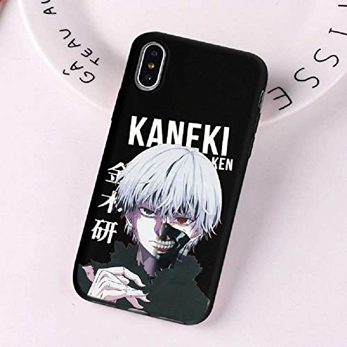 Anime Tokyo Ghoul case iPhone 7/8/SE 2020, Anime Tokyo Ghoul Kaneki Ken Case for iPhone 7/8/SE 2020 Black TPU Soft Cover iPhone 7/8/SE 2020 Case Anime