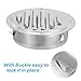PATIKIL Soffit Vents 4.7 Inch, 304 Stainless Steel Louvered Grille Cover Vent Flat Ducting Air Vent with Screen Mesh for HVAC Home Bathroom Office Ventilation
