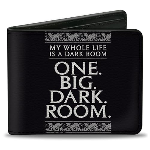 Warner Bros. Horror Movies Wallet, Bifold, Beetlejuice One Big Dark Room Lydia Quote Black White, Vegan Leather
