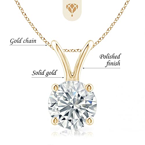 The Diamond Deal .25-1.00 Carat Round Brilliant Solitaire IGI Certifed Lab-Grown Diamond Solitaire Pendant Necklace | 14k Yellow or White or Rose/Pink Gold With 18" Gold Chain2