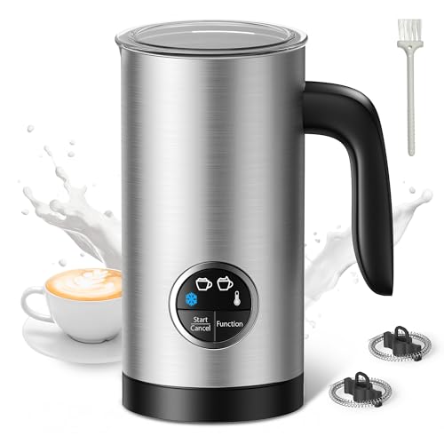 PARIS RHÔNE 4 in 1 Milchaufschäumer Elektrisch Mit Griff, 300ml Induktion für Heißen und Kalten...