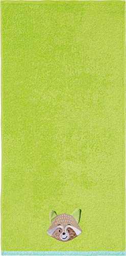 Erwin Müller Kinder-Handtuch Waschbär Walk-Frottier grün Größe 50x100...
