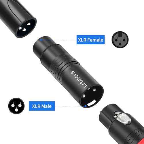 Adaptador XLR Macho a Hembra Negro 3 Pines Pack x3 miniatura 5