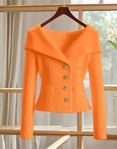 Women Button Down Cardigan Sweater Long Sleeve Casual Coat Fashion Warm Knitted Sweater Jacket3