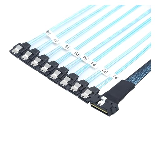 Cable interno Slimline S/AS 4.0 LP SFF-8654 a 8X SATA 0.5m