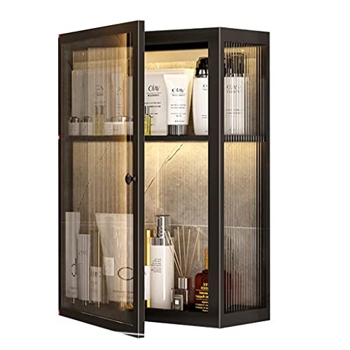 Botiquín de baño negro para organizar tocador y cosméticos sin obras